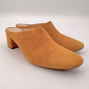 Everlane The Day Low Heel Mule Golden Suede Size 8